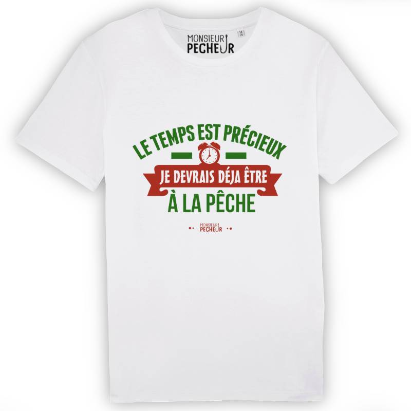 Tshirt humour pêche - Le temps est précieux