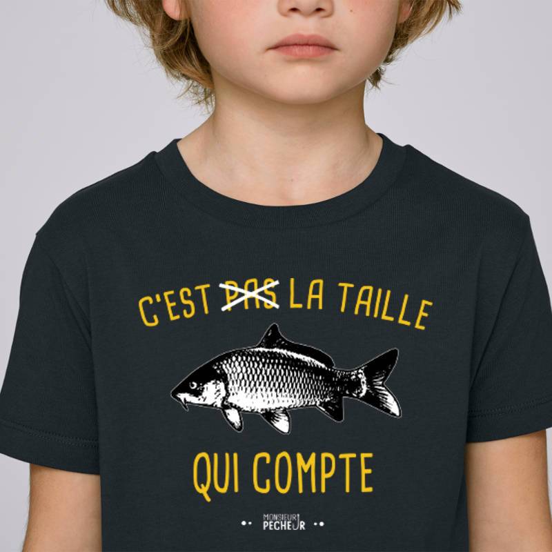 T-shirt enfant C'est pas la taille (carpe)
