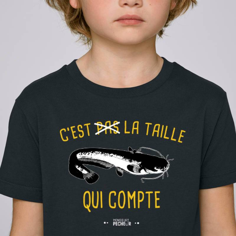 T-shirt enfant C'est pas la taille (silure)