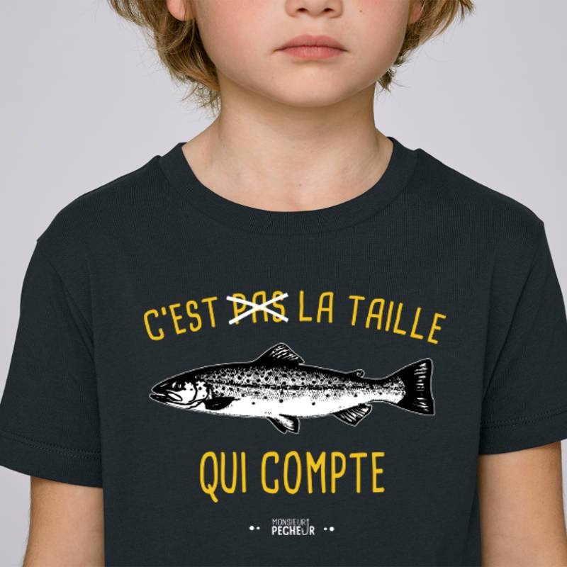 T-shirt enfant C'est pas la taille (truite)