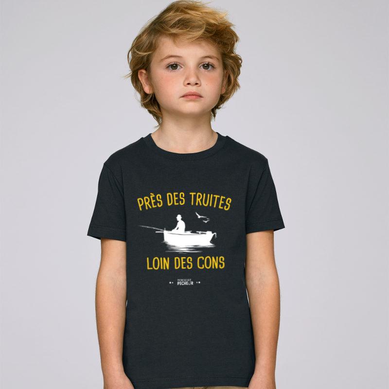 T-shirt enfant Près des truites, loin des cons
