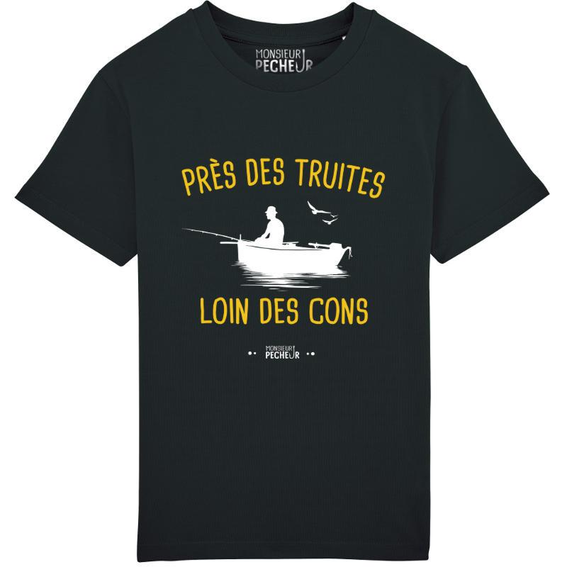T-shirt enfant Près des truites, loin des cons