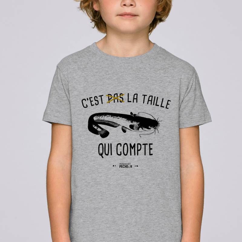 T-shirt enfant C'est pas la taille (silure)