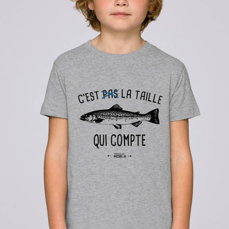 T-shirt enfant C'est pas la taille (truite)