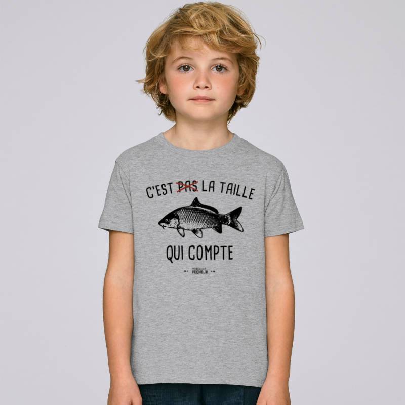 T-shirt enfant C'est pas la taille (carpe)