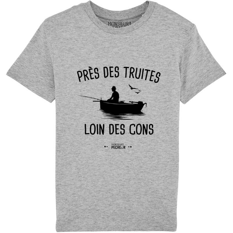 T-shirt enfant Près des truites, loin des cons