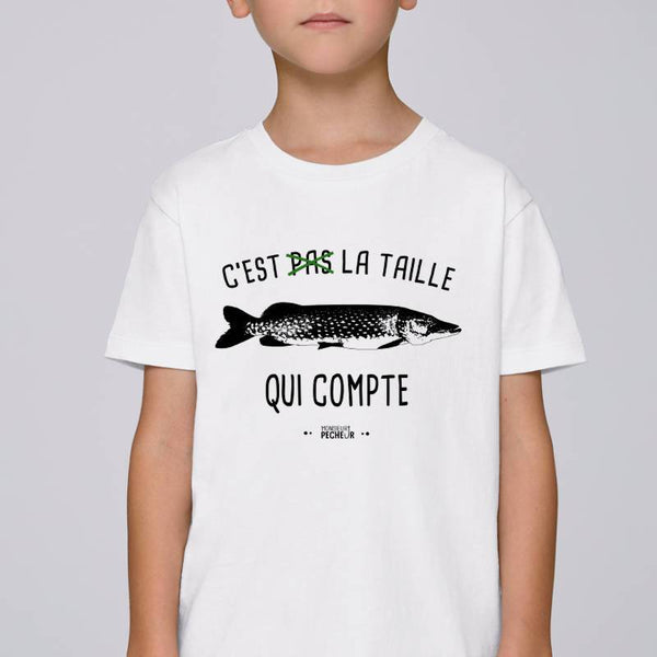 T-shirt enfant C'est pas la taille (brochet)