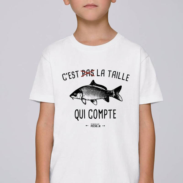 T-shirt enfant C'est pas la taille (carpe)