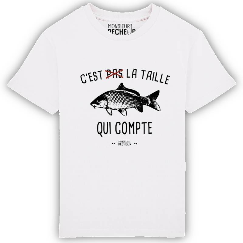 T-shirt enfant C'est pas la taille (carpe)