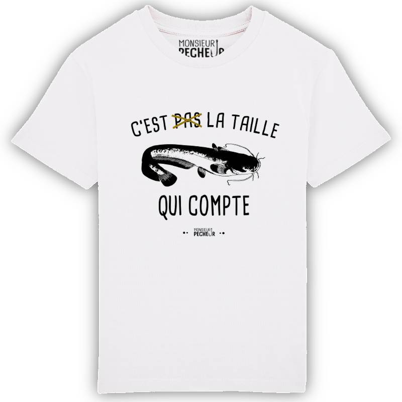 T-shirt enfant C'est pas la taille (silure)