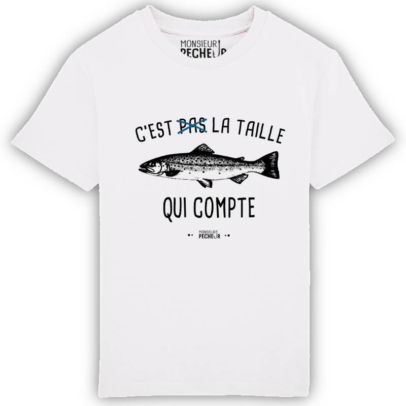 T-shirt enfant C'est pas la taille (truite)