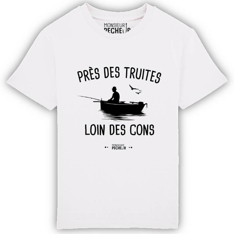 T-shirt enfant Près des truites, loin des cons