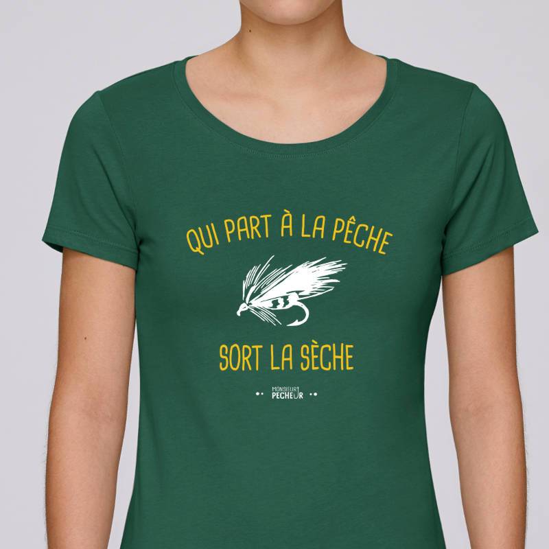 T-shirt Femme Qui part à la pêche