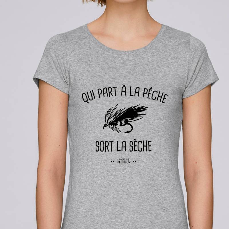 T-shirt Femme Qui part à la pêche