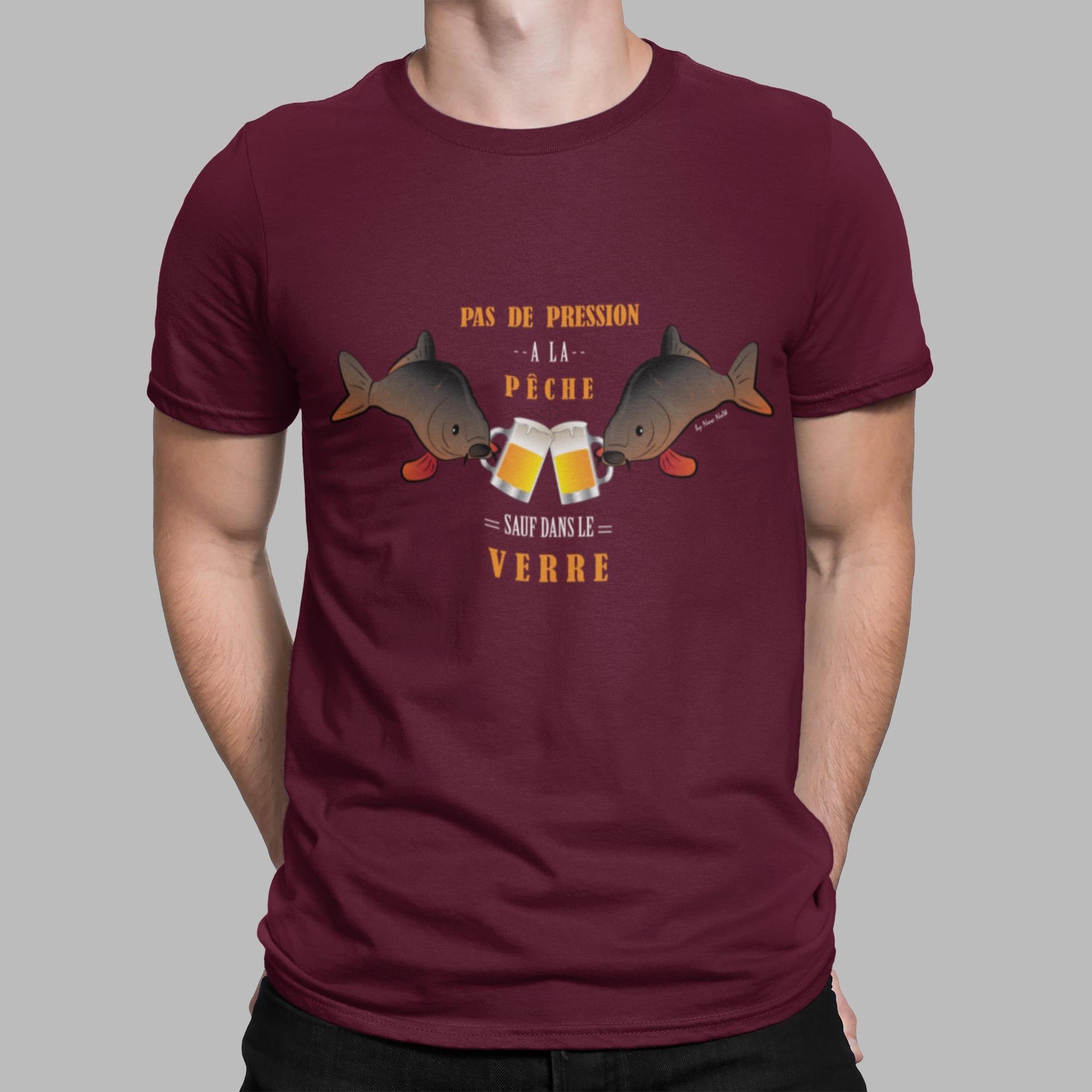 T-Shirt Now Now "Pas de pression à la pêche"